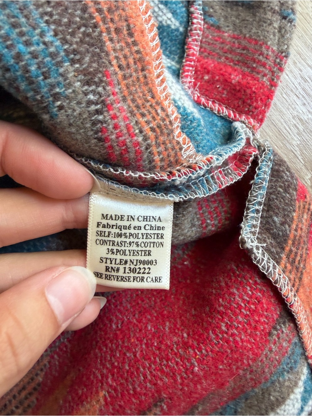 Altar’d State Aztec Pattern Button-Up Jacket/ Shacket in Teal & Rust - Picture 7 of 9